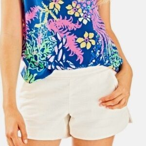 Lilly Pulitzer Adie White textured shorts, size 10, EUC